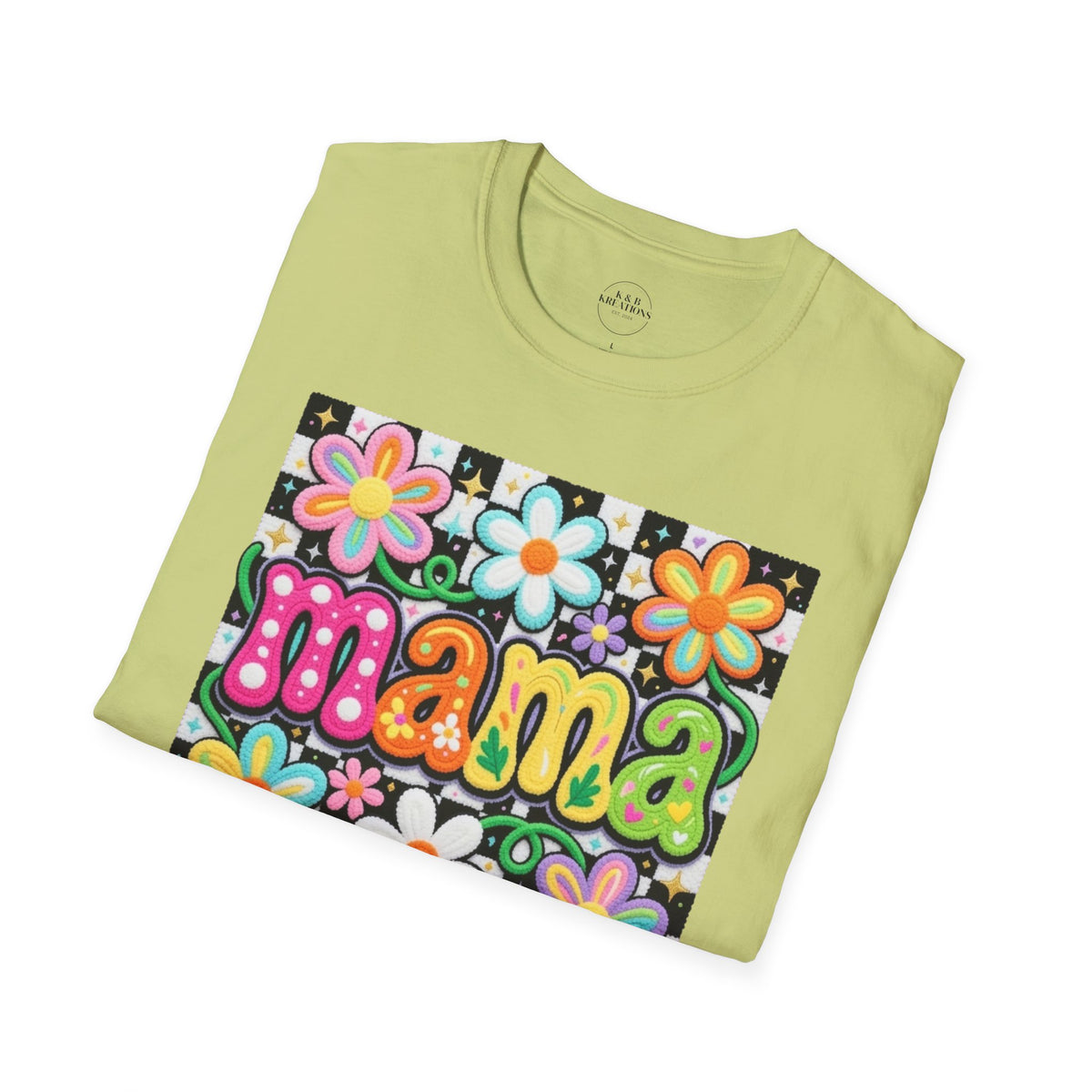 Mama Floral Retro T-Shirt — Colorful 'mama' Flower Graphic Tee for Mother's Day