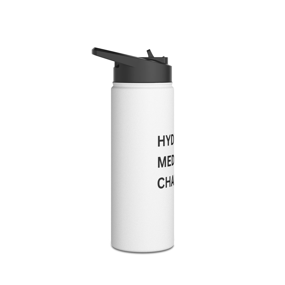 Hydration Reminder Water Bottle - Nurse Gift, Medicinal Motivational Drink, Travel Flask, Health Enthusiast Gear, Stylish Stainless Steel
