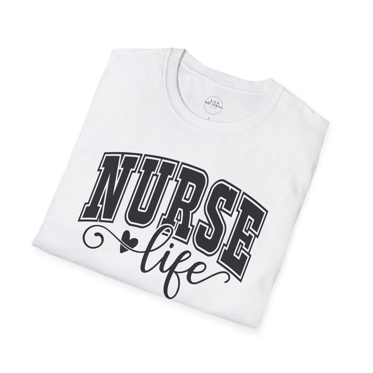 Nurse Life T-Shirt — Heartbeat Script Nursing Tee