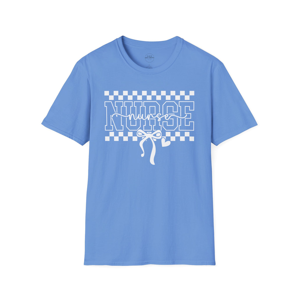 Nurse Retro Checkerboard Tee – Stethoscope Graphic Shirt for Nurses