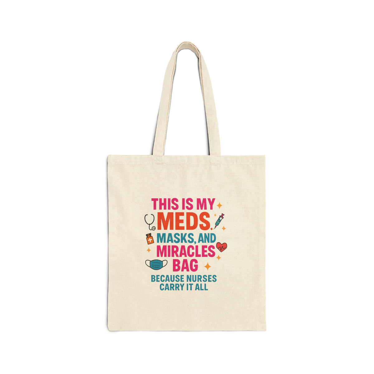 Nurse Appreciation Tote Bag, Gift for Nurses, Medical Work Bag, Canvas Love Bag, Career Tote for Healthcare