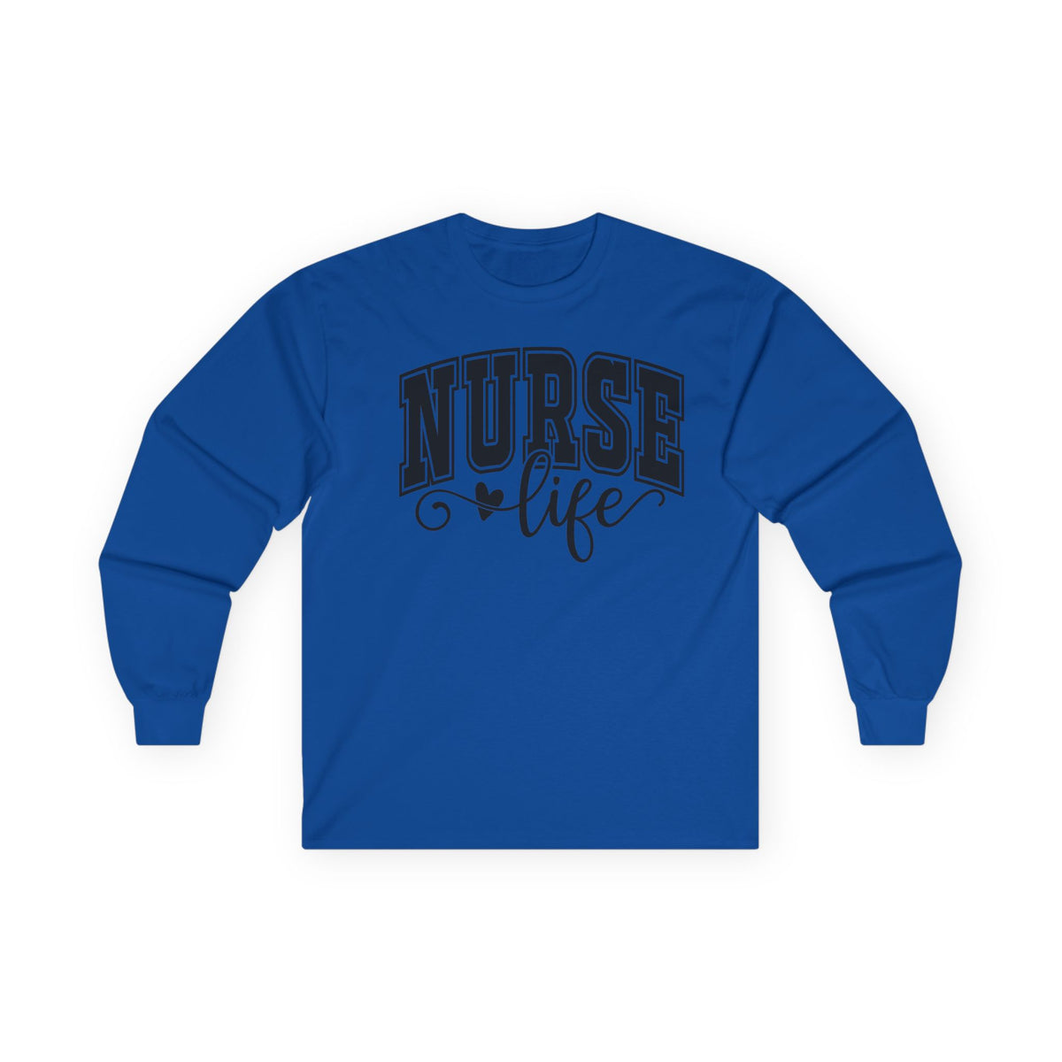 Nurse Life Long Sleeve Tee — 'Nurse Life' Heart Graphic