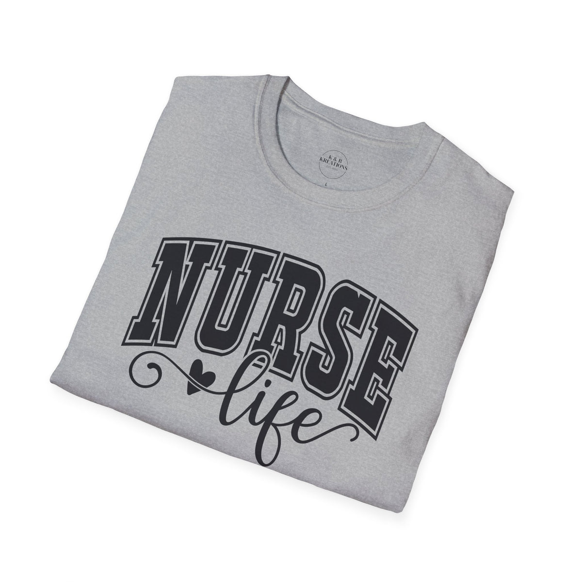 Nurse Life T-Shirt — Heartbeat Script Nursing Tee
