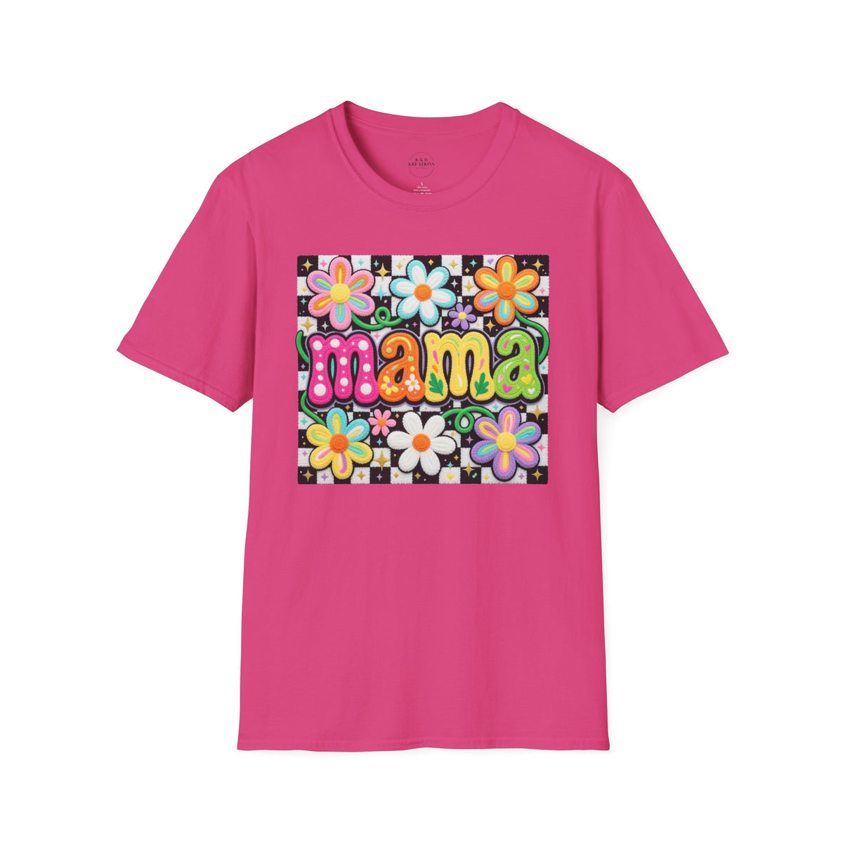 Mama Floral Retro T-Shirt — Colorful 'mama' Flower Graphic Tee for Mother's Day