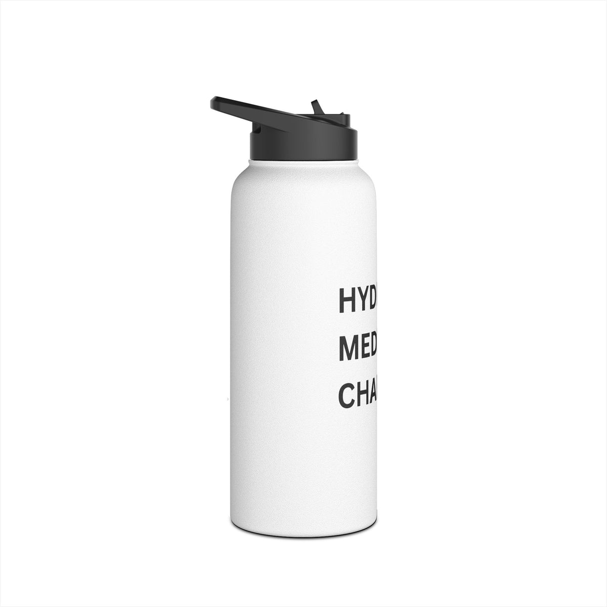 Hydration Reminder Water Bottle - Nurse Gift, Medicinal Motivational Drink, Travel Flask, Health Enthusiast Gear, Stylish Stainless Steel