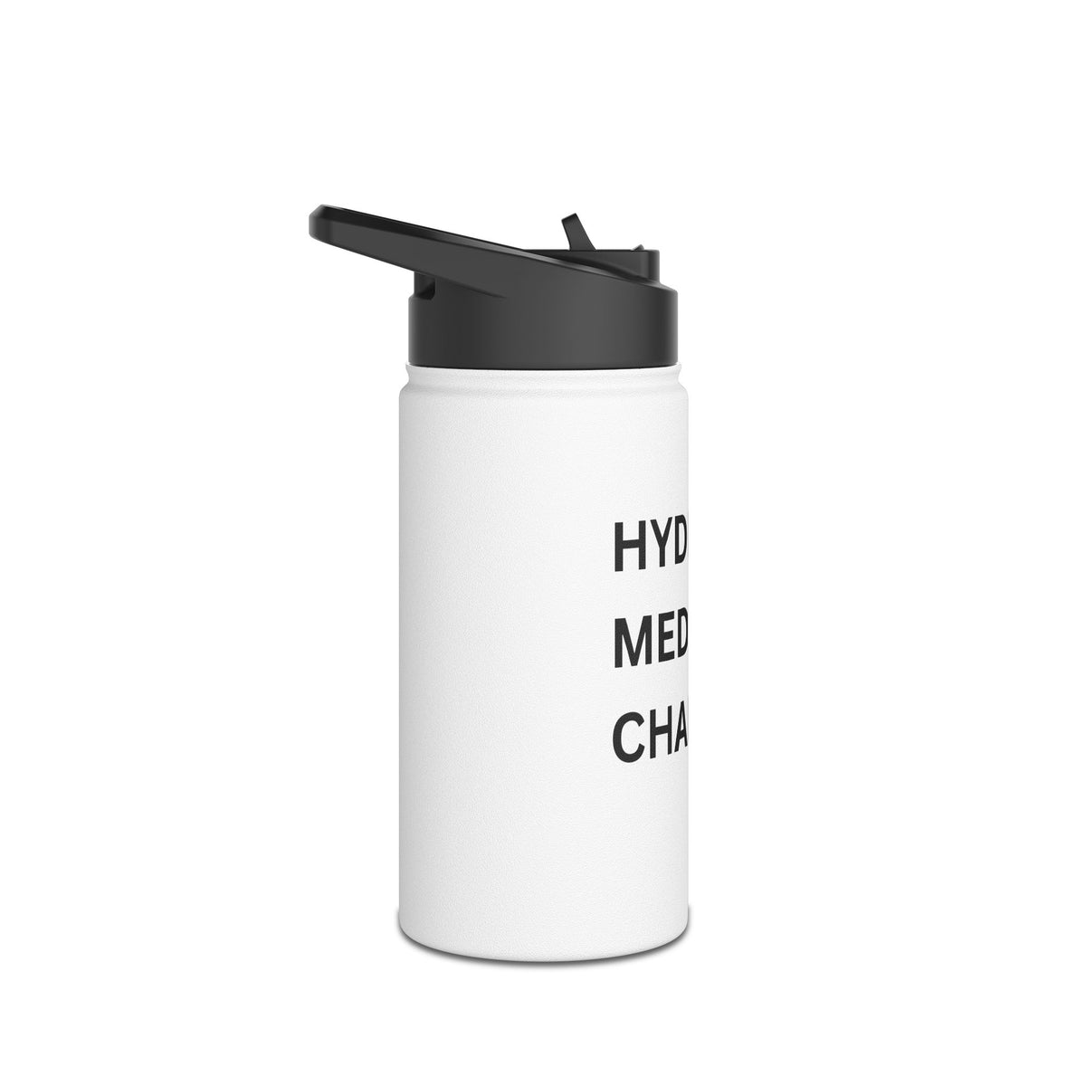 Hydration Reminder Water Bottle - Nurse Gift, Medicinal Motivational Drink, Travel Flask, Health Enthusiast Gear, Stylish Stainless Steel